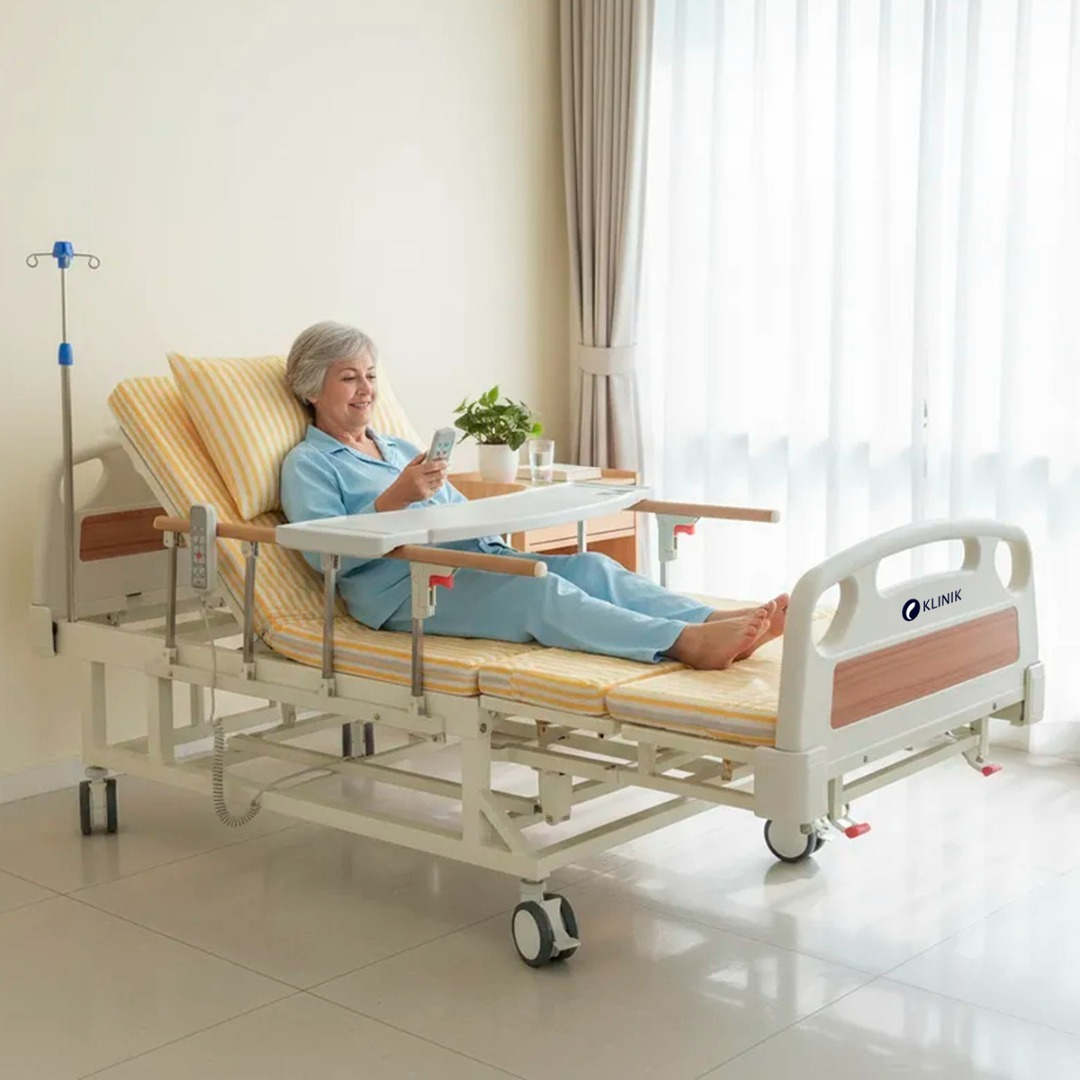 Cama Clinica Catre Electrica Pro 260kg Con Colchon Y Bandeja-2