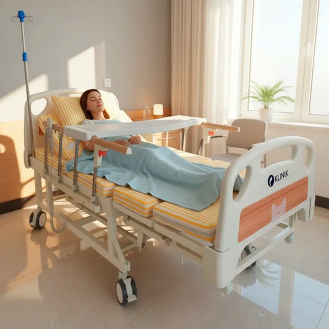 Cama Clinica Catre Electrica Pro 260kg Con Colchon Y Bandeja-6