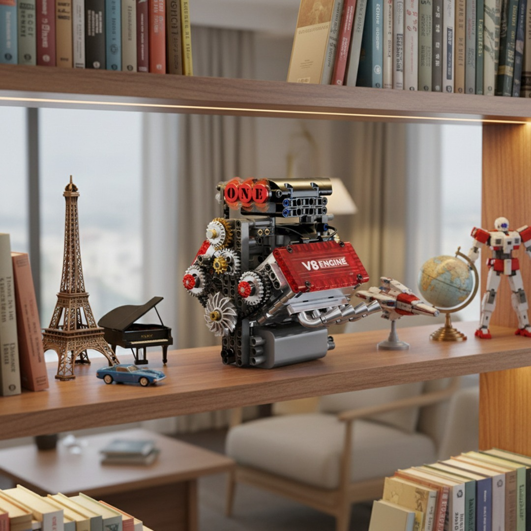 Motor V8 Armable Escala Construcción 478pcs A Pila Didactico-7
