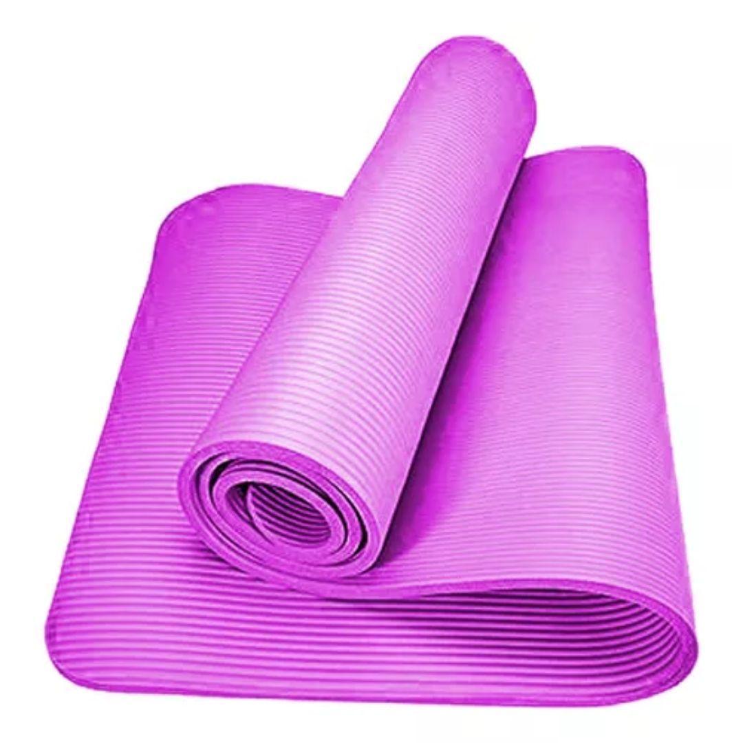 Mat Yoga 10 Mm Alfombra Resistente Gruesa Fucsia-1