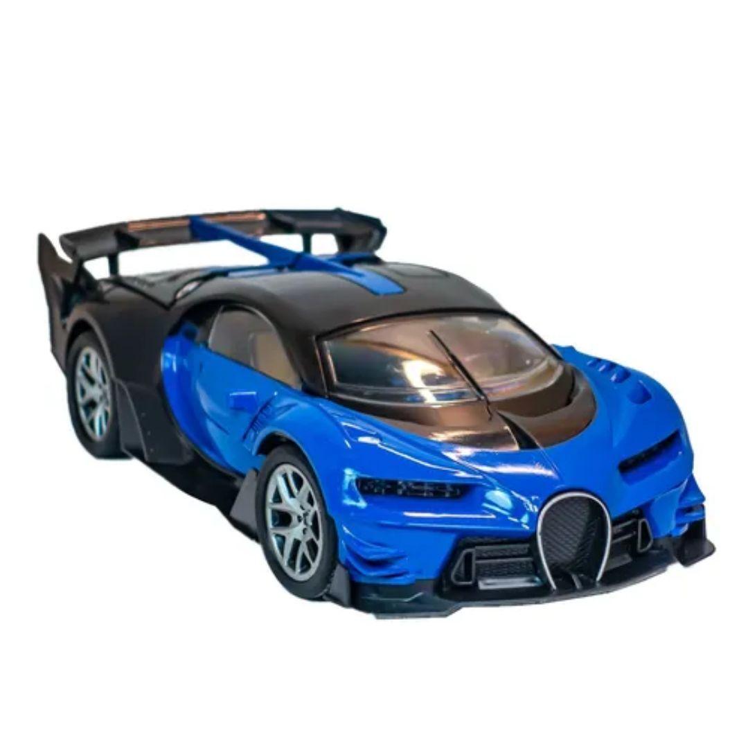 Auto A Control Remoto Tipo Bugatti Recargable Rapido Azul-0