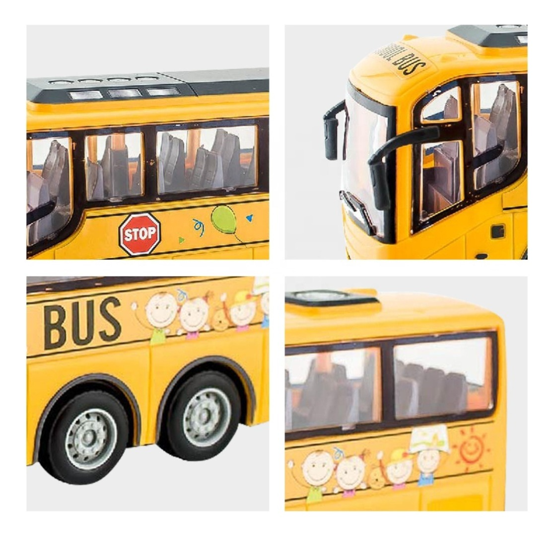 Auto Control Remoto Bus Escolar Escala 1:30 Recargable-5
