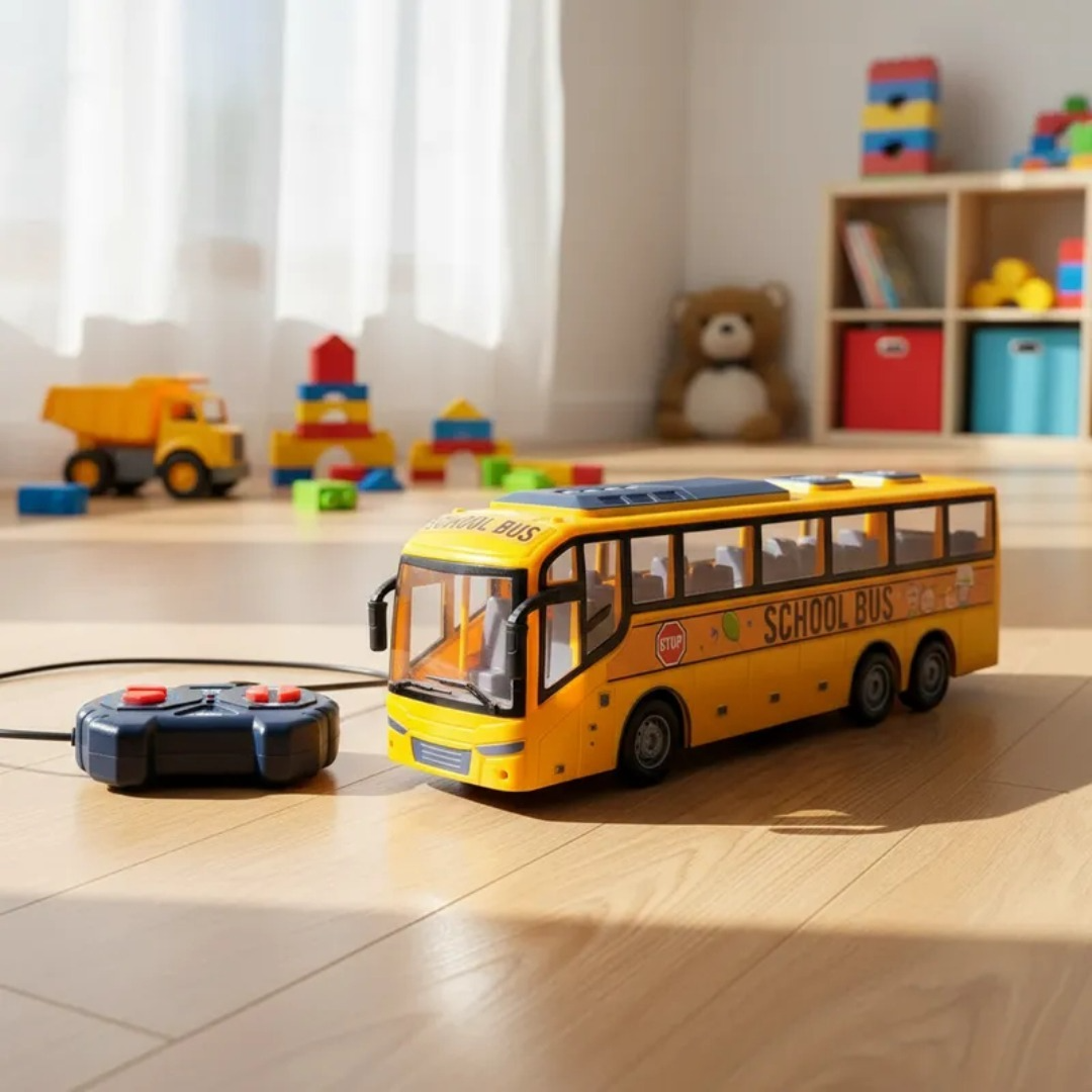 Auto Control Remoto Bus Escolar Escala 1:30 Recargable-7
