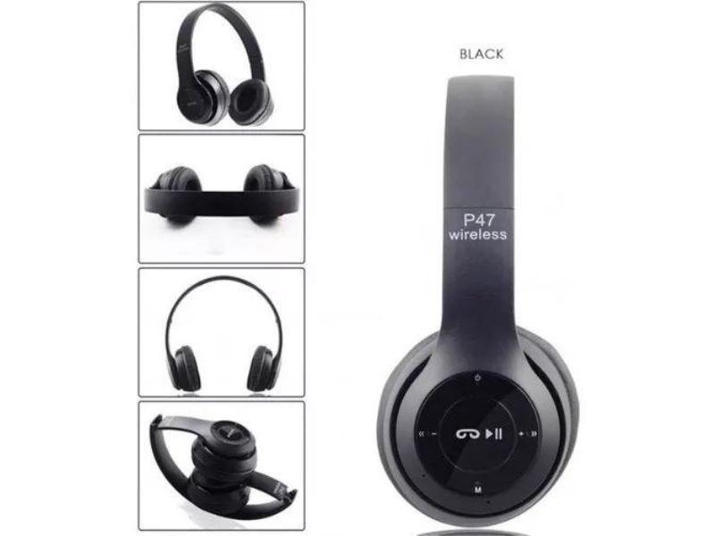 Audifonos Bluetooth Radio Mp3 Video Conferencia Rojo P47-1