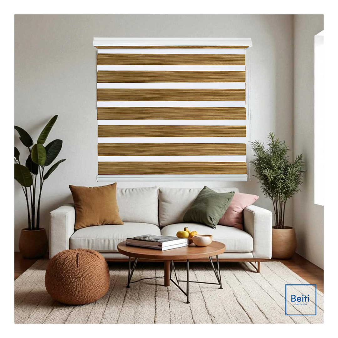 Cortina Roller Jaspeada Duo Zebra Día Noche 100x200cm-3