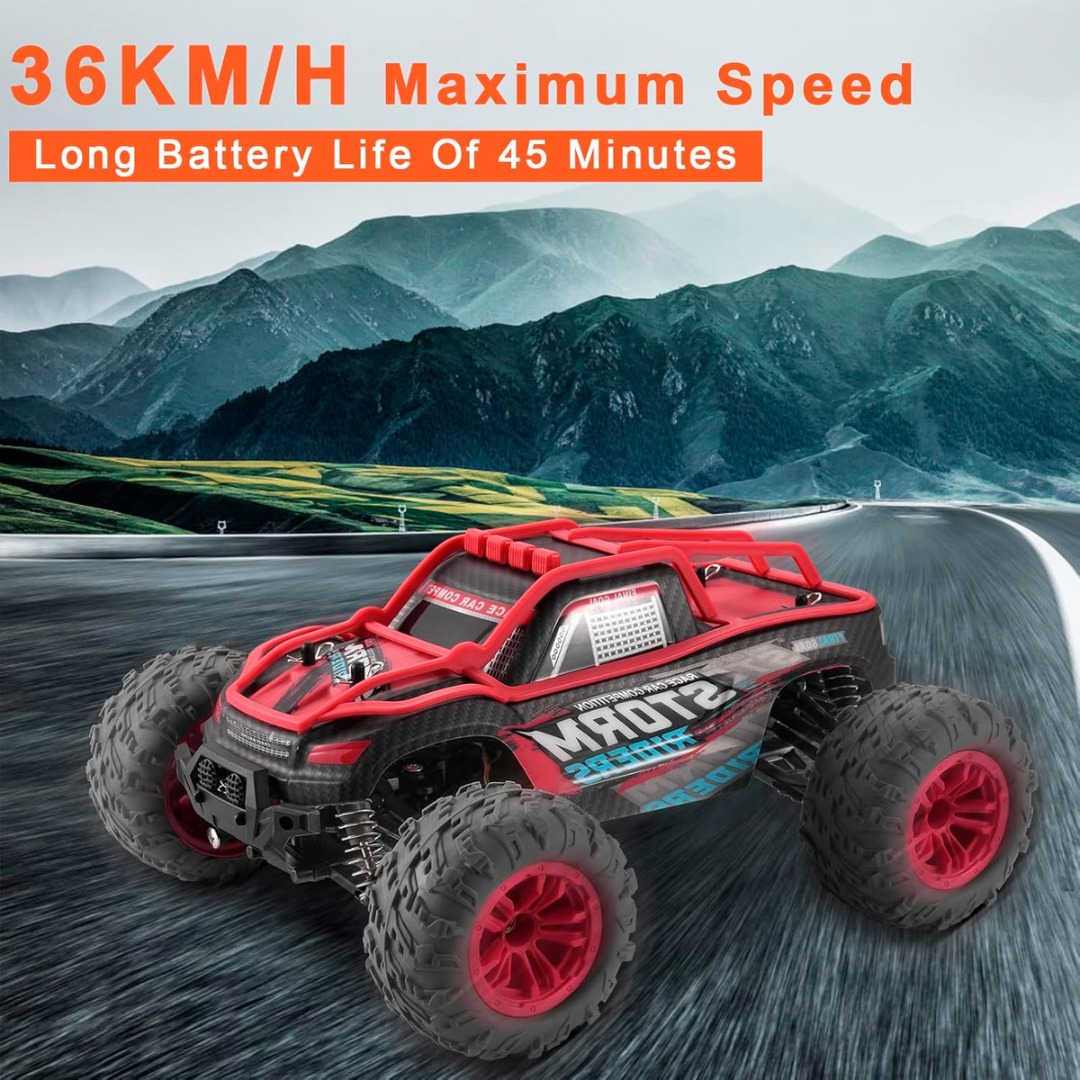 Auto A Control 4x4 Todo Terreno Rider Storm 1:14 Profesional Varios Colores-6