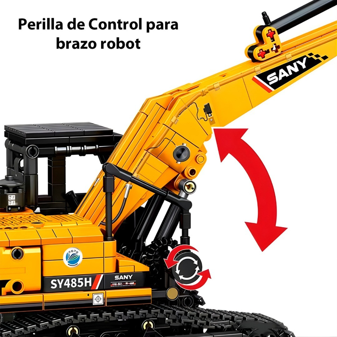 Juguete Armable De Excavadora 1022 Pzs Didáctico Escala 1:26-4