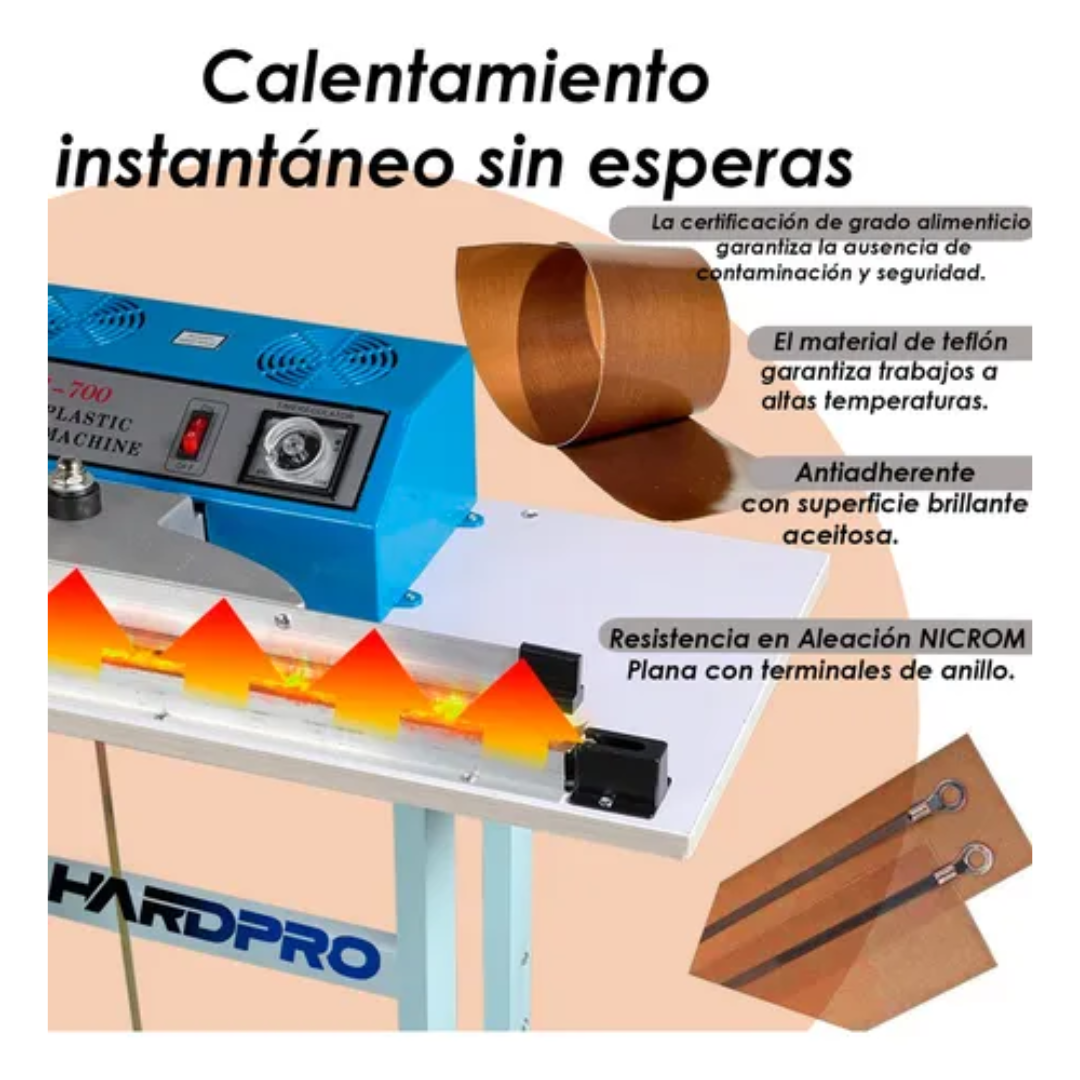Selladora Cortadora De Bolsa De 60cm Con Pedal 600w-3