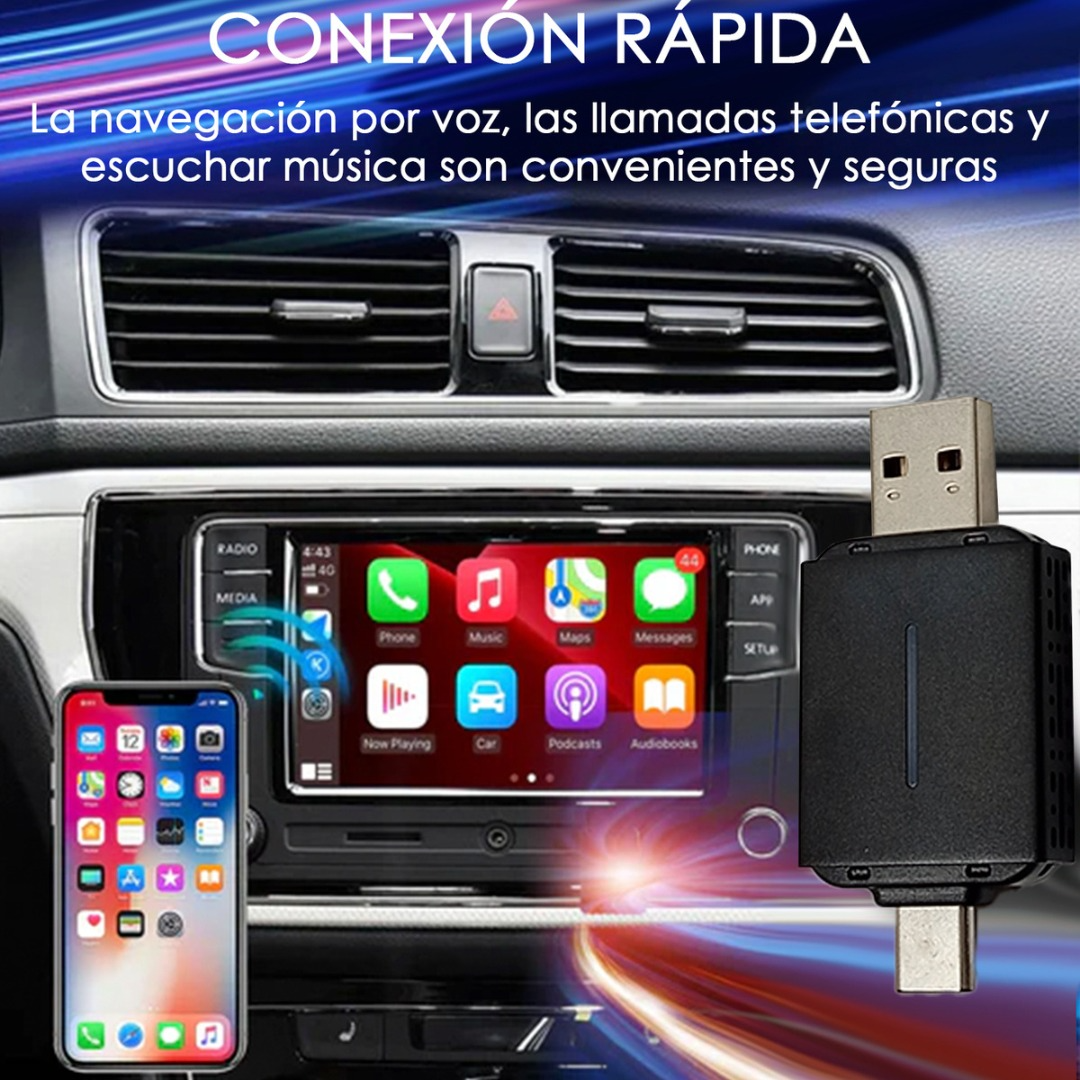 Adaptador Inalámbrico Mini Carplaybox Puerto Usb Dual-3