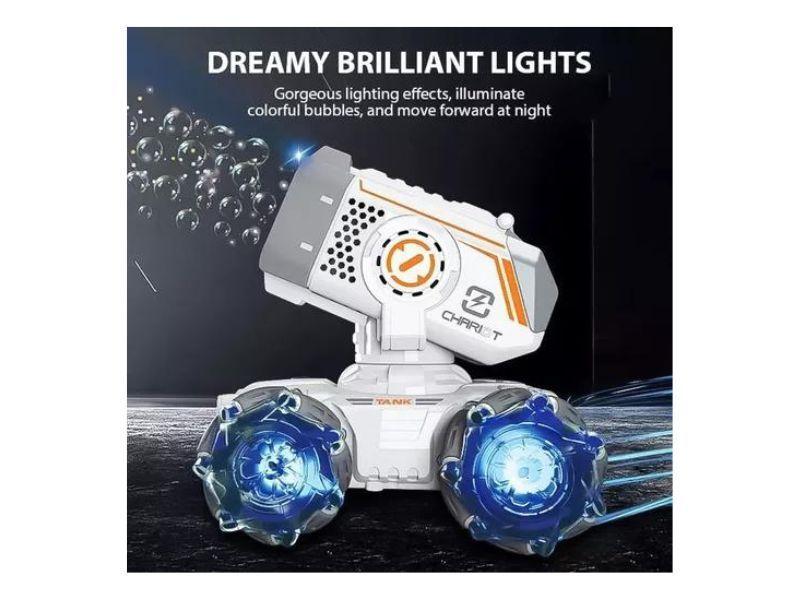 Auto A Control Remoto Con Cañon Lanza Burbujas -2