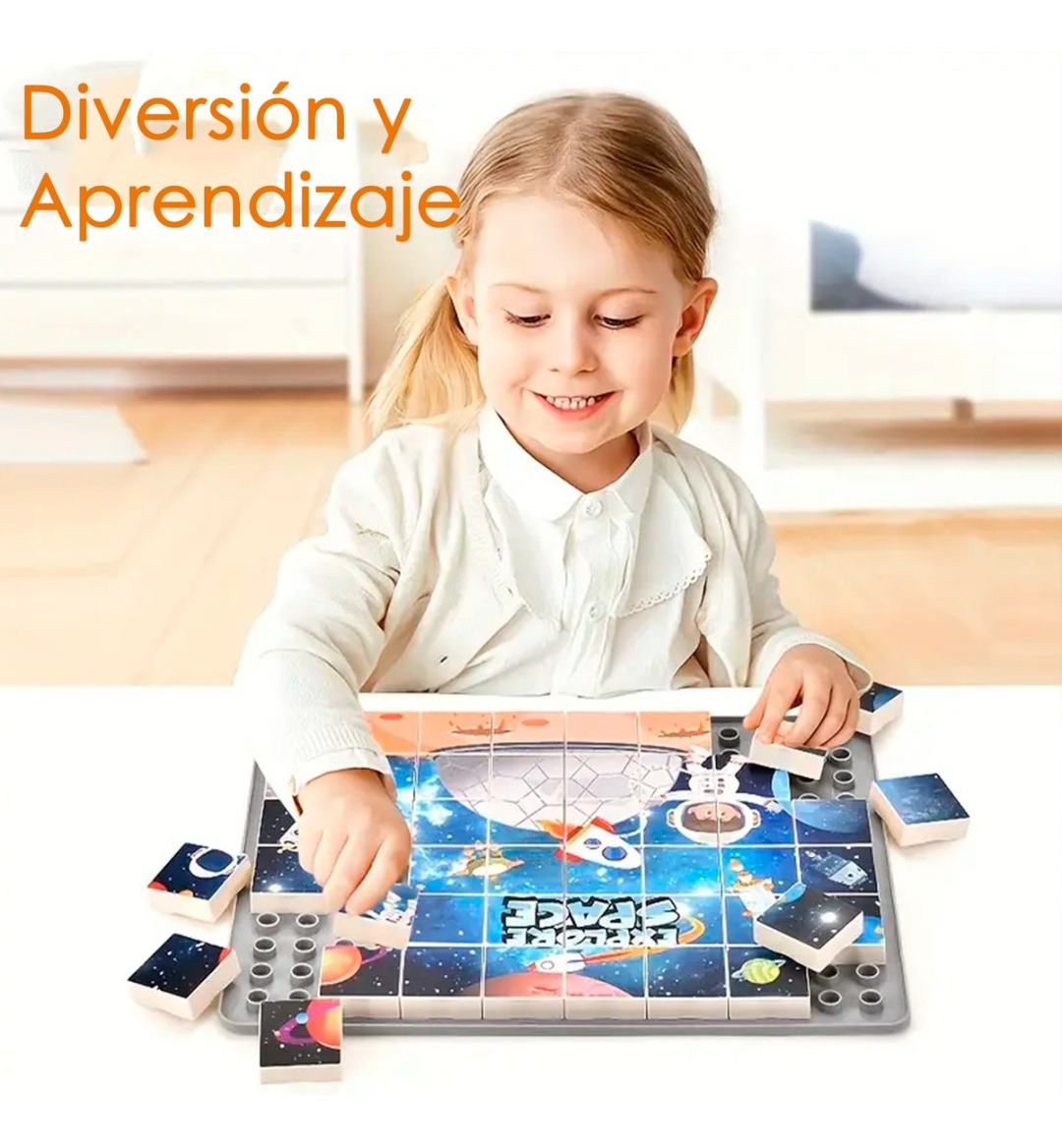 Mesa Y Silla Didactica 6 En 1 Puzzle Pizarra Dibujos 160pcs-5