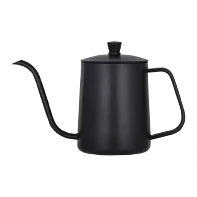 Tetera Cuello Cisne 400 Ml Cafe Te De Acero Inoxidable Negra-0