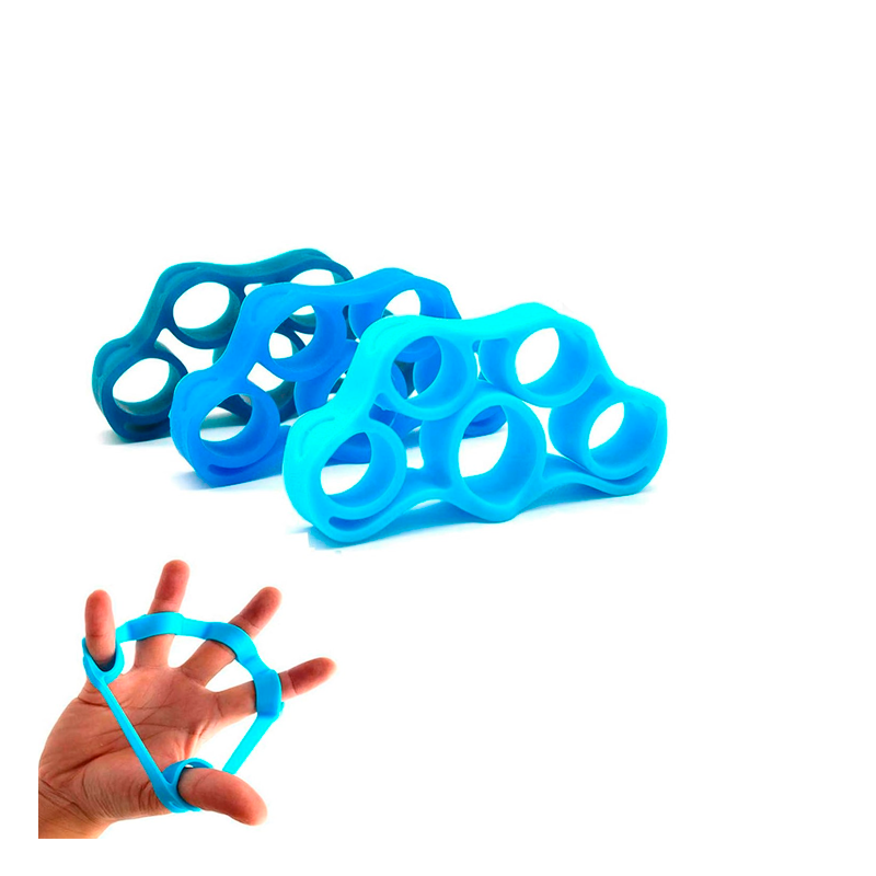 Set Hand Grip Ejercitador Manos Y Antebrazo Fitnics 10-60 Kg Azul-1