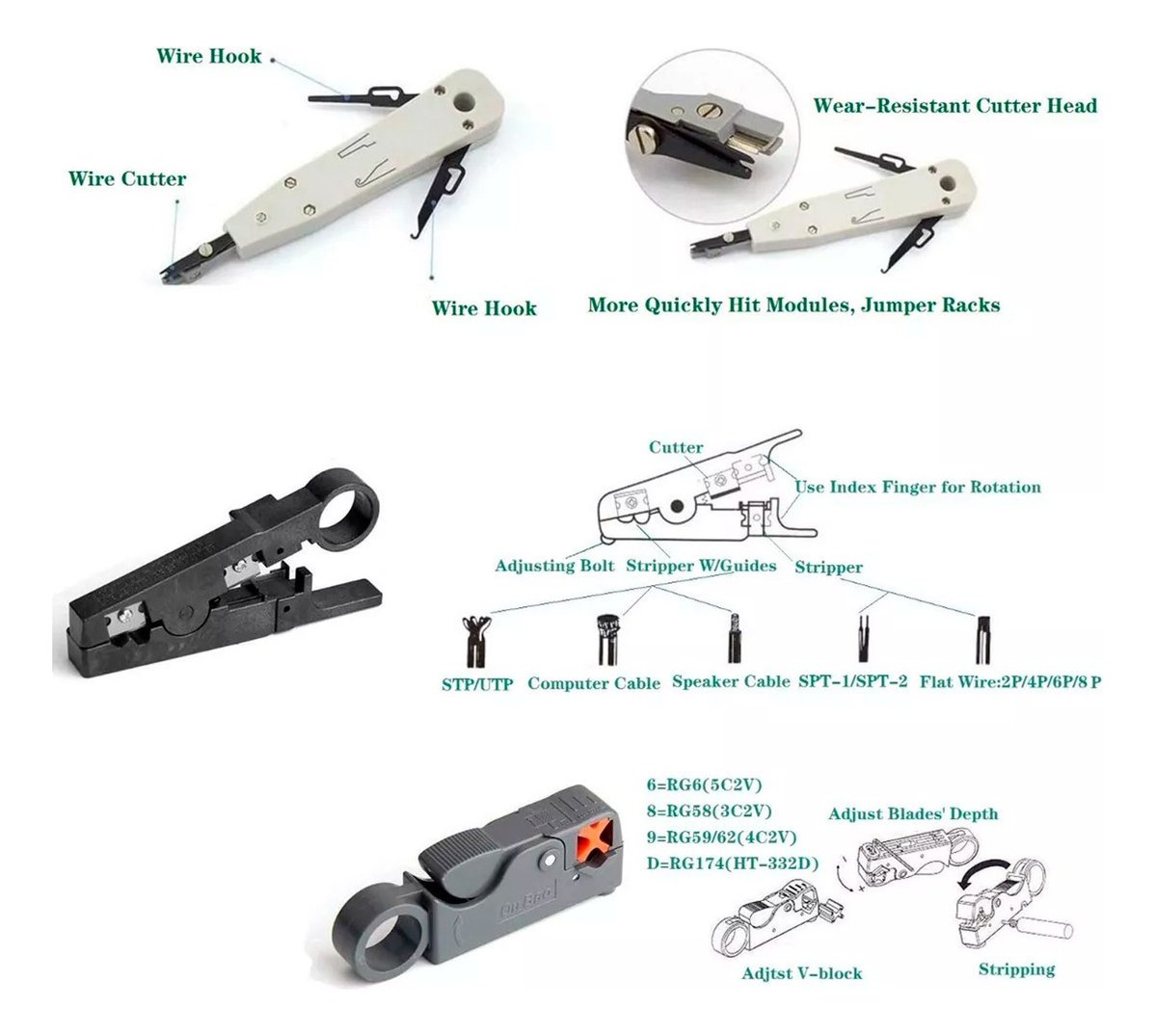 Kit Herramientas Cableado Tester Rj45 Utp Lan Crimpeadora -2