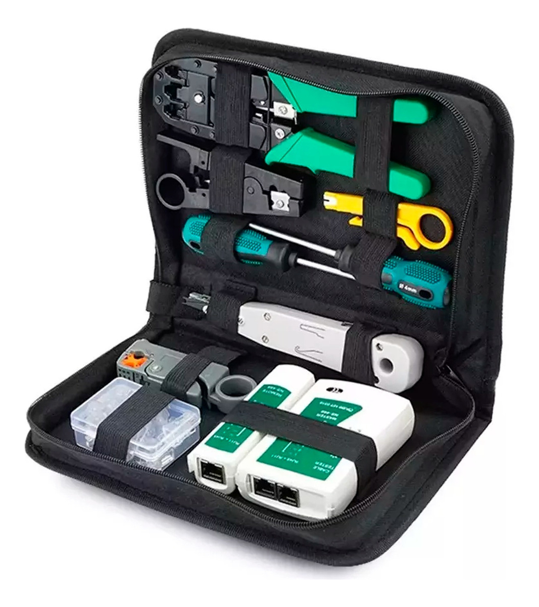 Kit Herramientas Cableado Tester Rj45 Utp Lan Crimpeadora -4