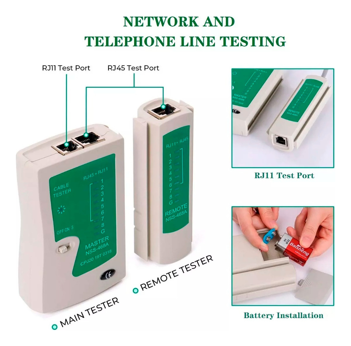 Kit Herramientas Cableado Tester Rj45 Utp Lan Crimpeadora -6