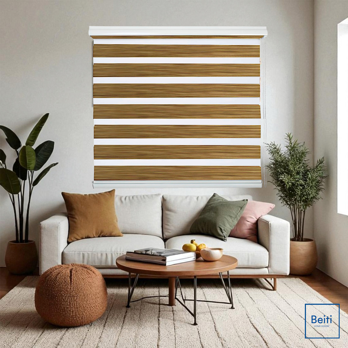 Cortina Roller Jaspeada Duo Zebra Día Noche 100x240cm-4