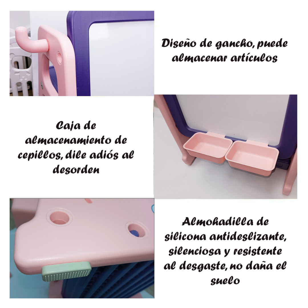 Pizarra Dibujo Para Niños Y Mesa De Trabajo 4 Niveles Varios Colores-2