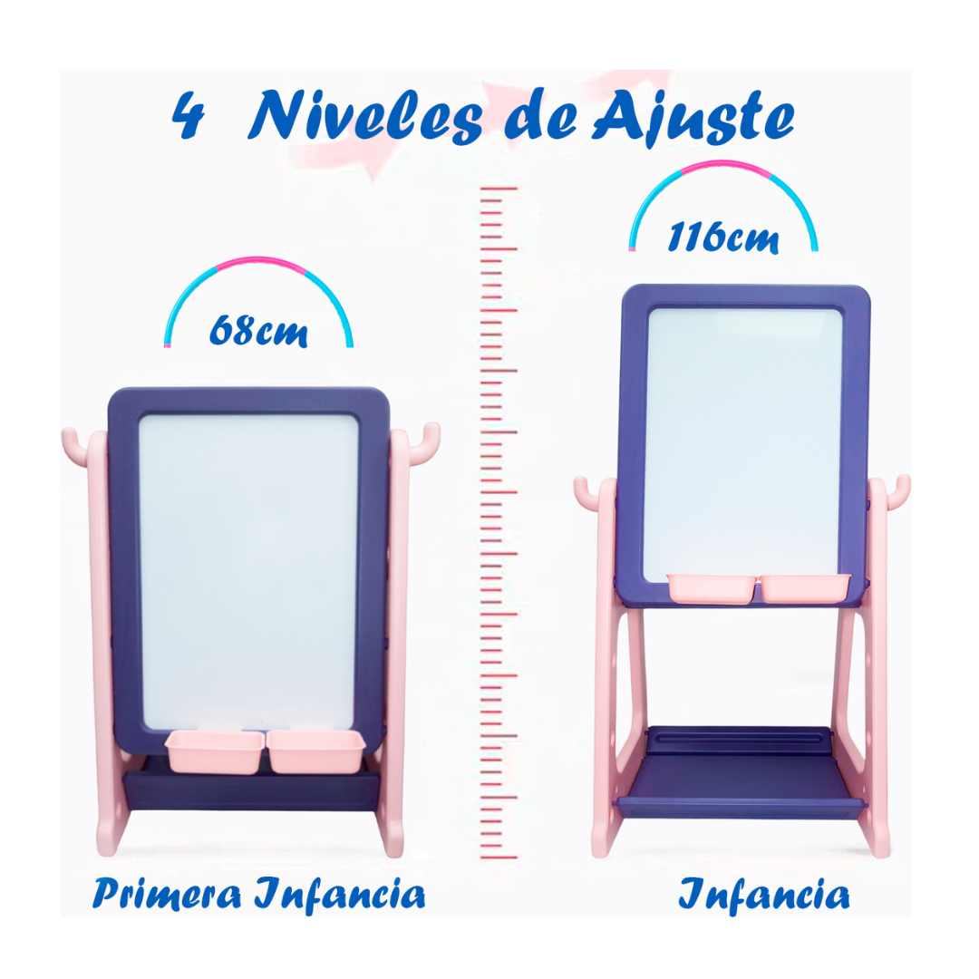 Pizarra Dibujo Para Niños Y Mesa De Trabajo 4 Niveles Varios Colores-3