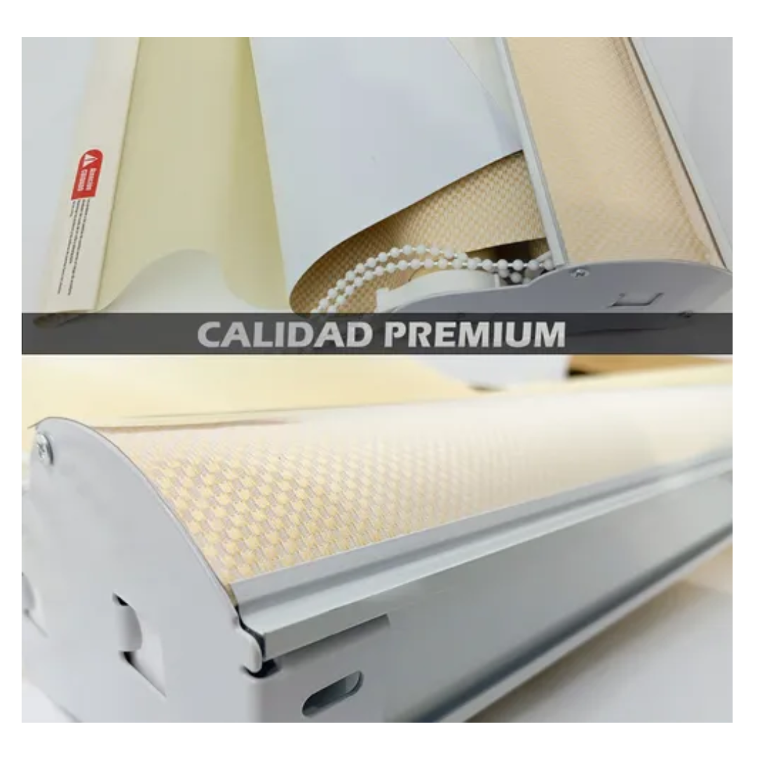 Cortina Roller Blackout Doble Visillo Cenefa 150x200-5