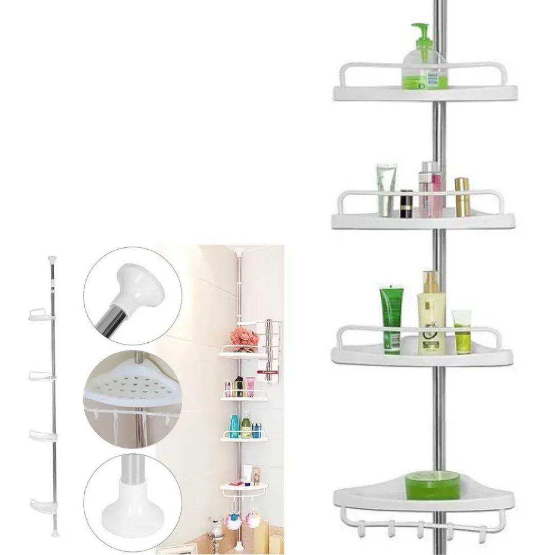 Organizador Esquinero Ducha Baño Multiuso 4 Pisos Ajustable-1