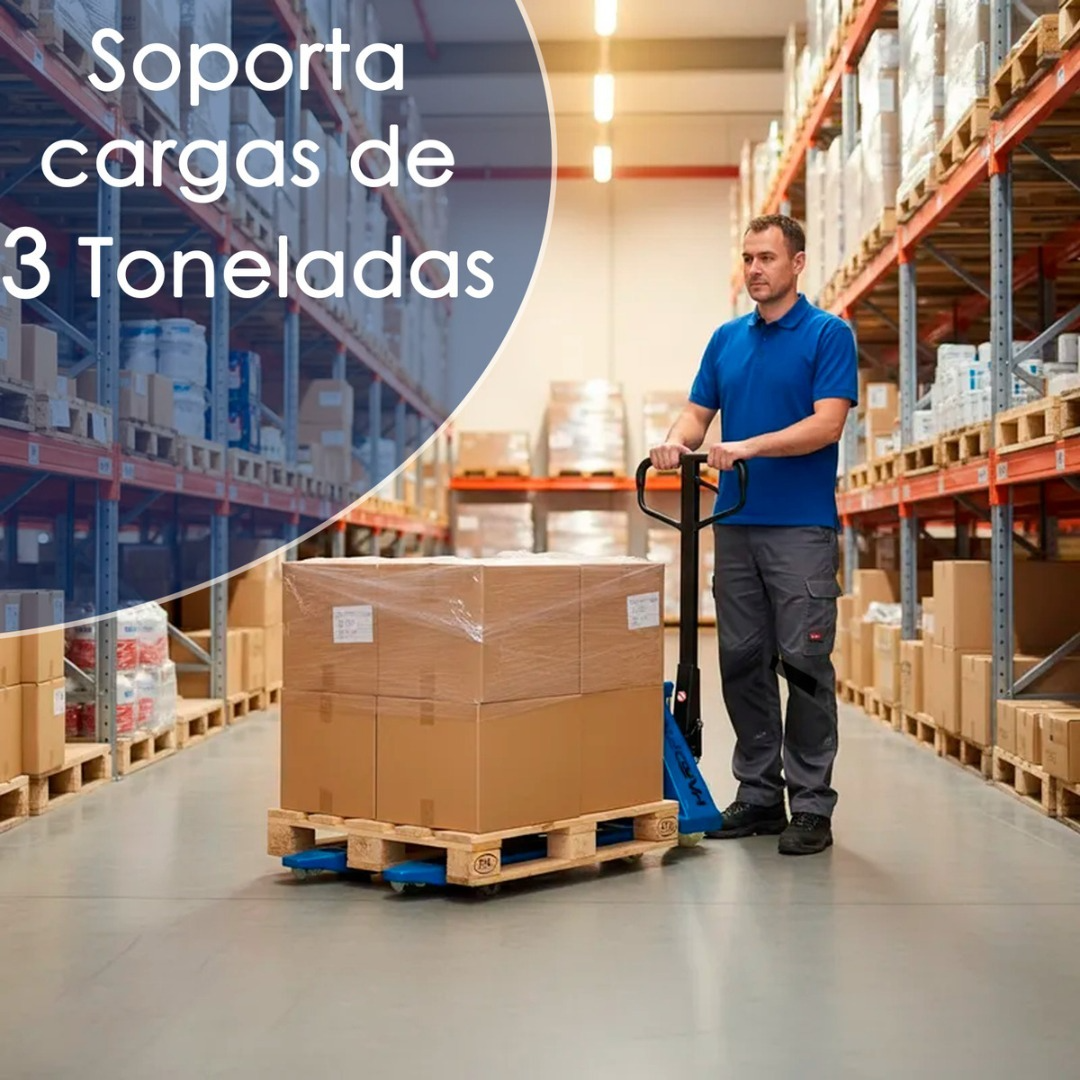 Transpaleta De 3 Toneladas 685mm Manual Hidraulica-2