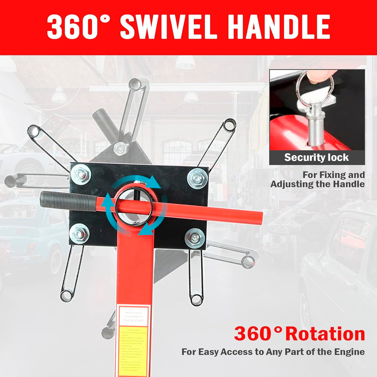 Soporte Multibanco Para Motores 1 Ton Tipo U 360° Plegable-4