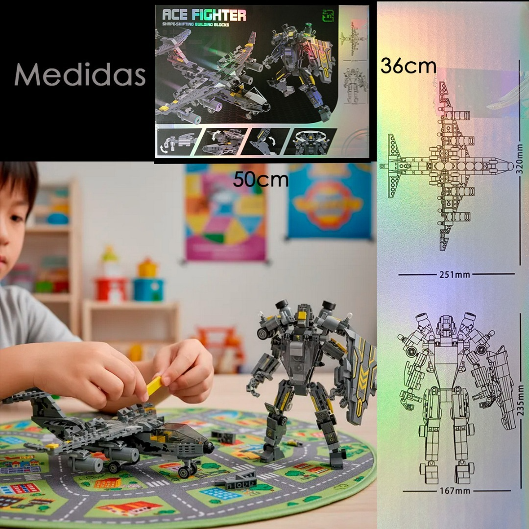 Bloques Armables Avion Juguete Construccion Didactico 549pcs-2