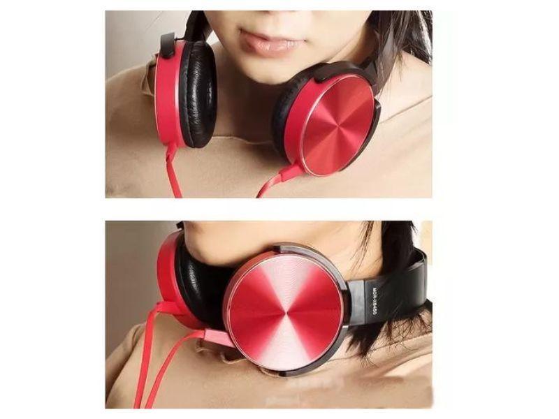 Audifonos Extra Bass Con Cable Manos Libres ROJO-1