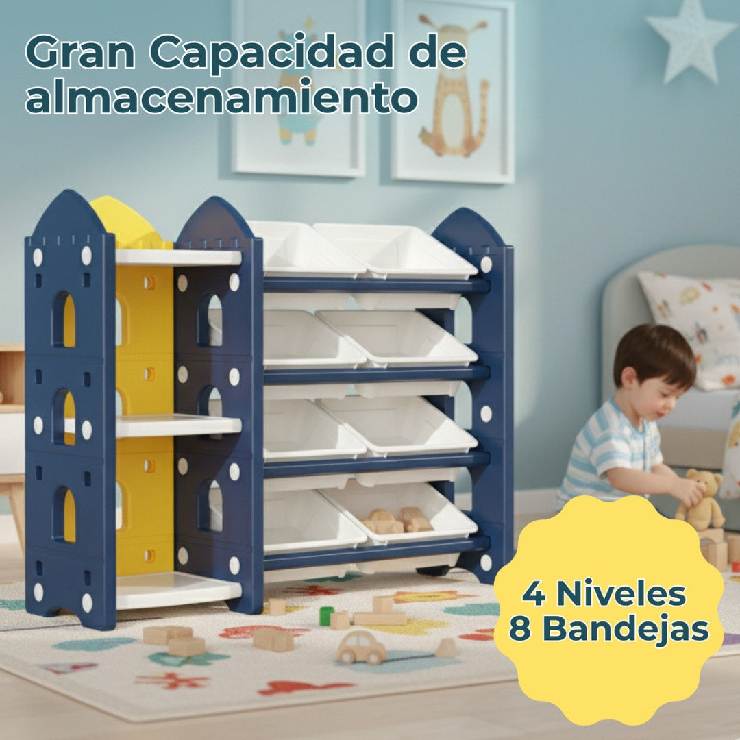 Estante Organizador De Juguetes 8 Bandejas Niños Bebe-4