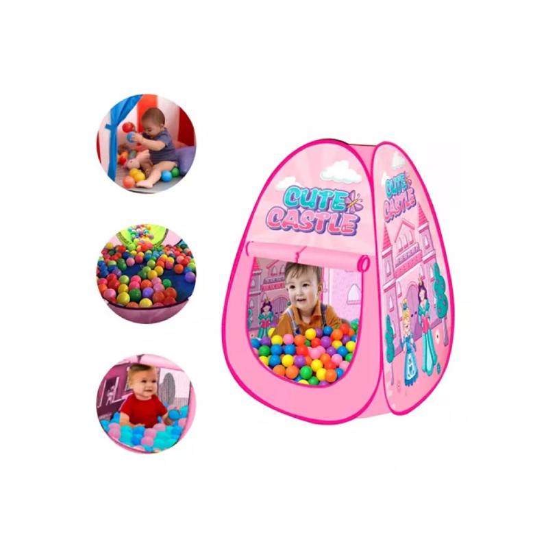 Carpa Infantil Piscina 100 Pelota Castillo Cute Juego Niñas-0