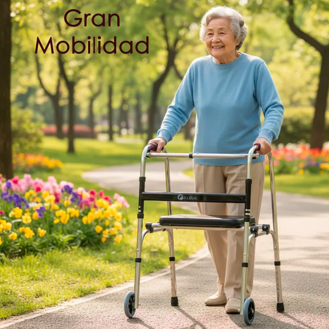 Andador Burrito Ortopédico Con Asiento Plegable Rueda 150kg-5