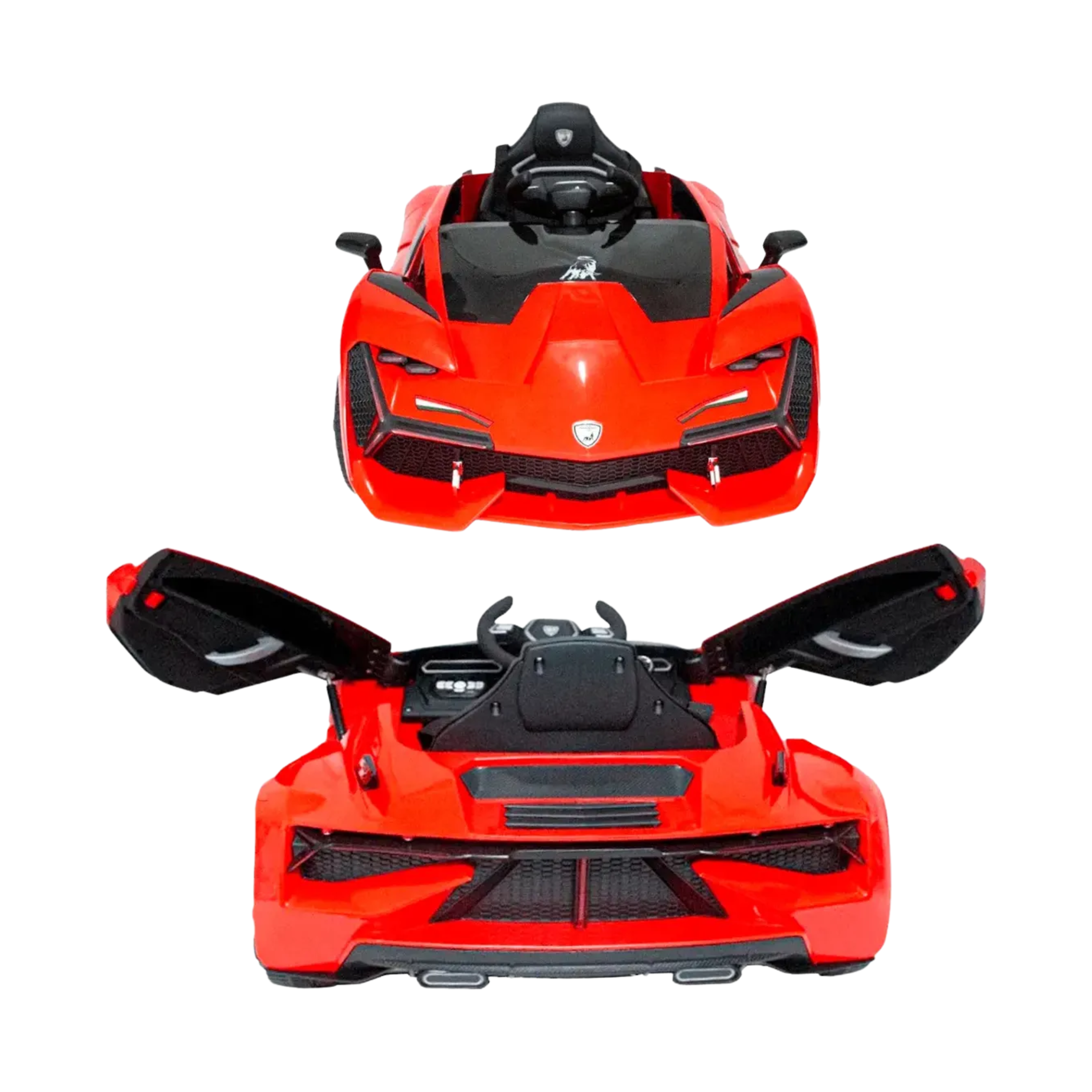 Auto Electrico Niños Lamborghini Lux Bateria Alta Duracion Rojo-3