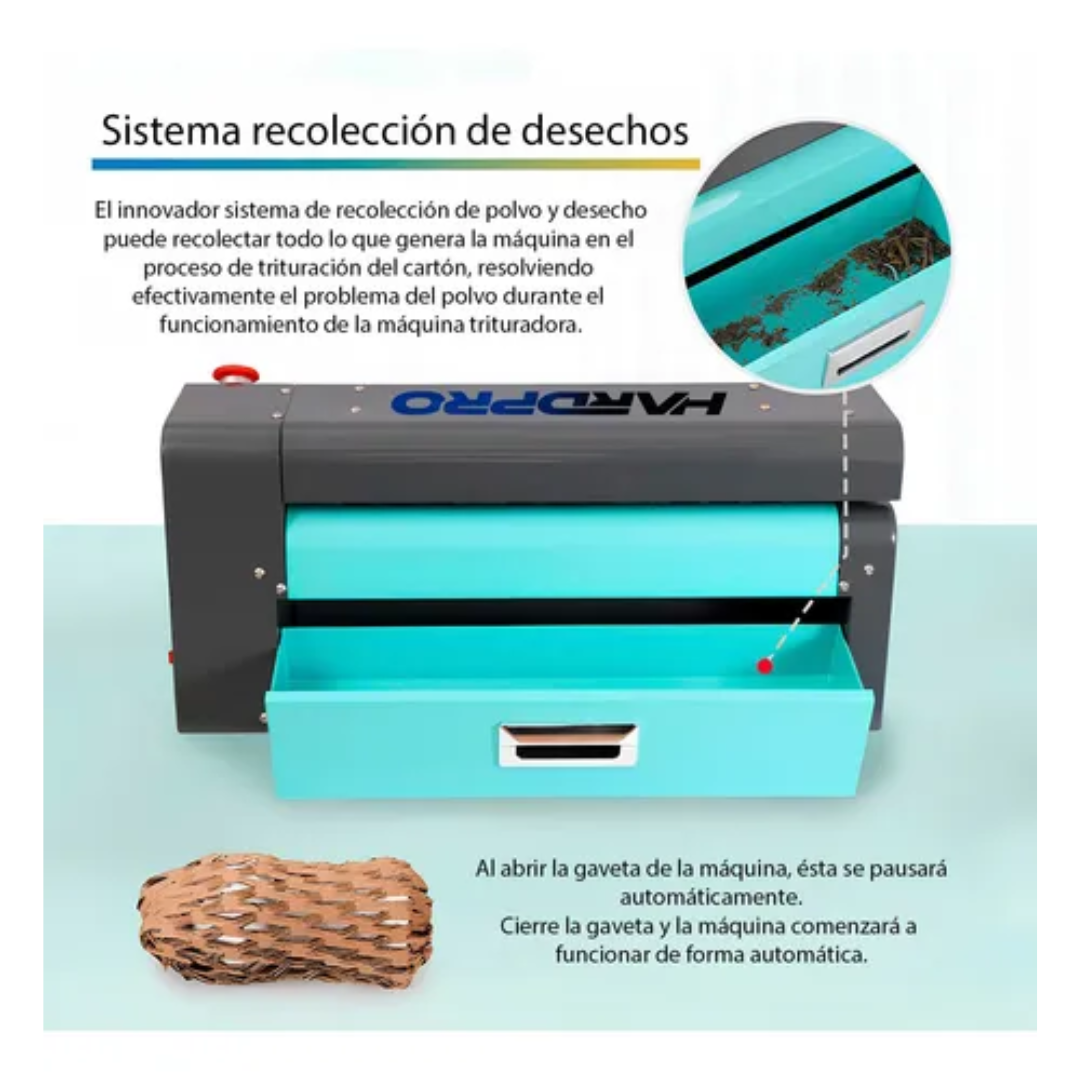 Máquina Trituradora De Cartón Para Relleno Y Embalaje 370w Turquesa-2