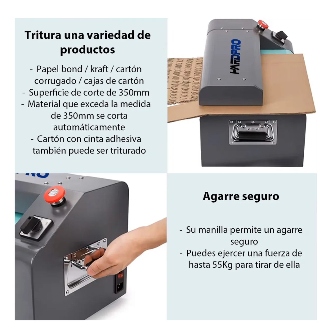 Máquina Trituradora De Cartón Para Relleno Y Embalaje 370w Turquesa-7