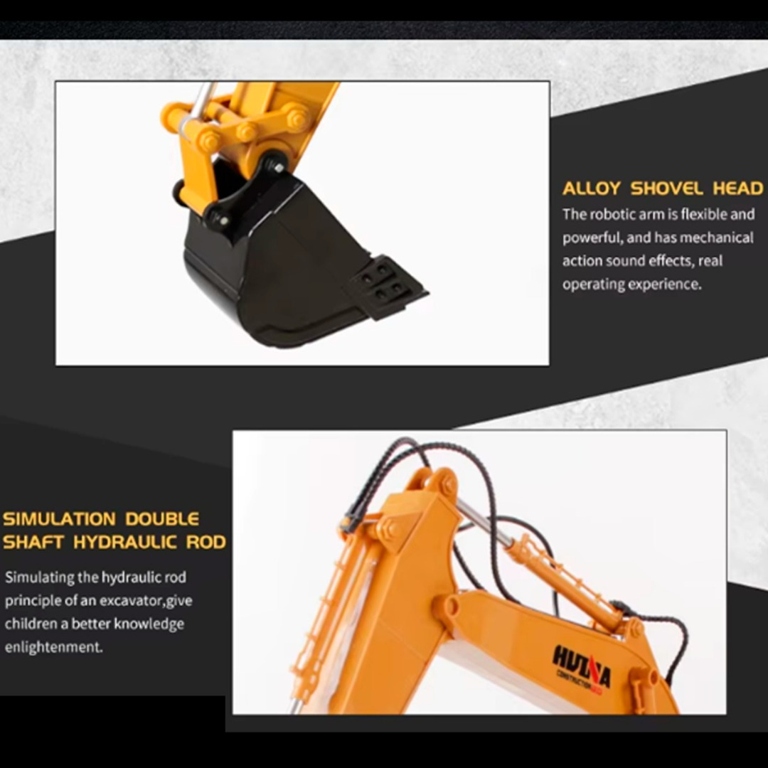 Auto A Control Excavadora Con Luces Humo Brazo Electrico 112-3