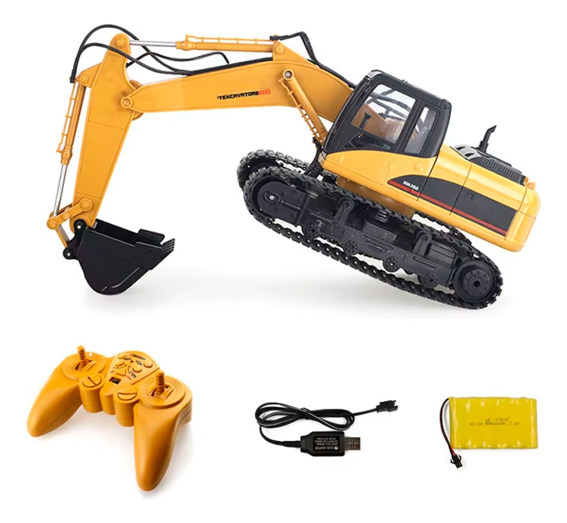 Auto A Control Excavadora Con Luces Humo Brazo Electrico 112-5