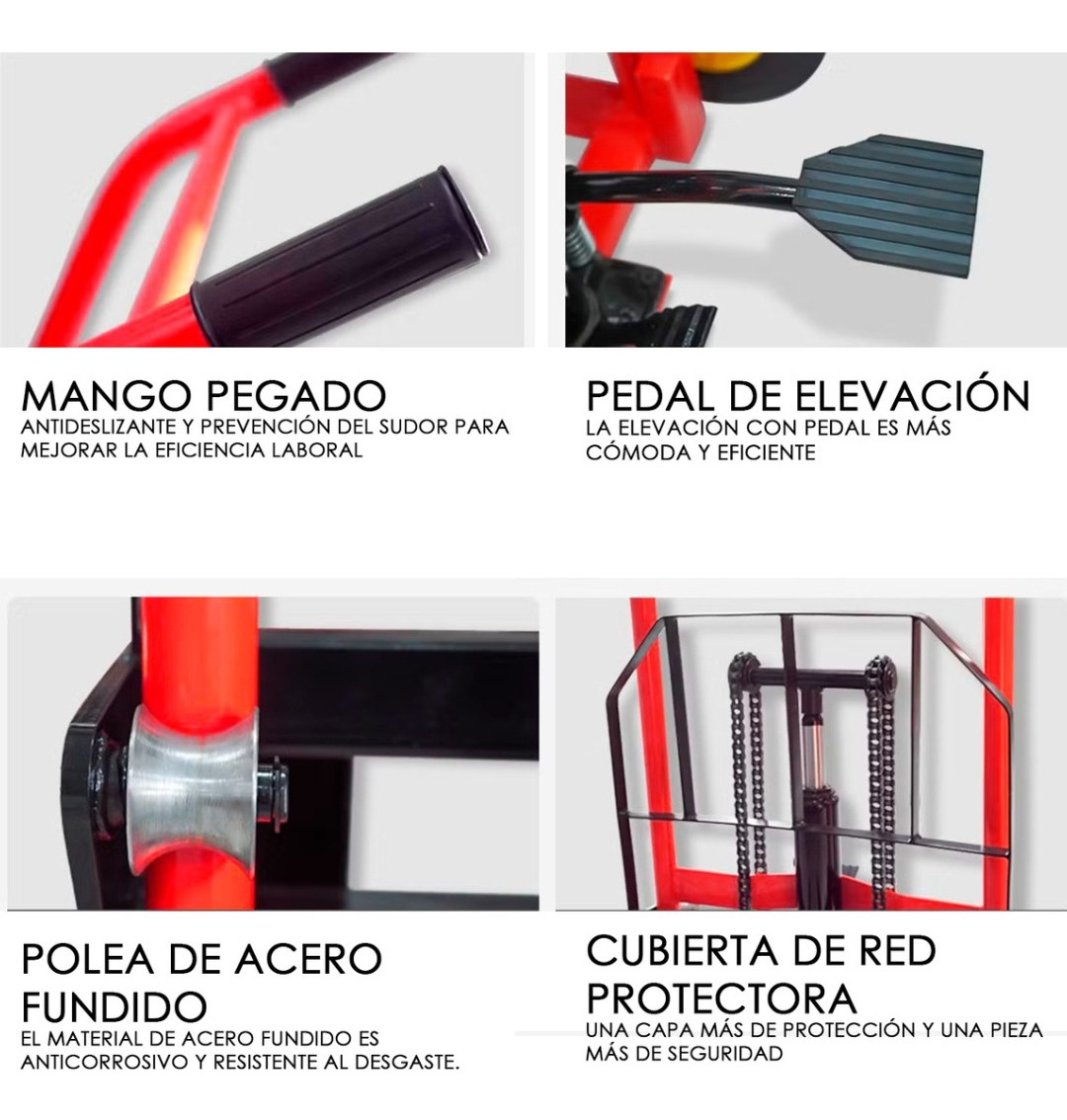 Montacarga Yegua Hidraulica 200kg Elevacion 95cm-2