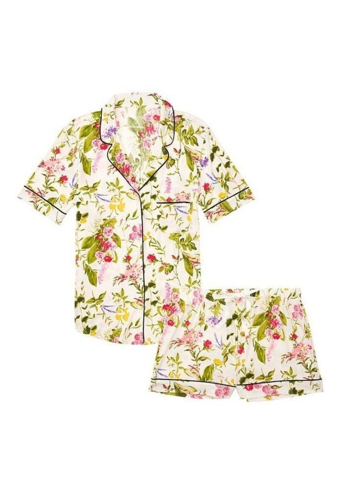 Pijama Mujer Corto Modal Heavenly Floreado Talla S-0