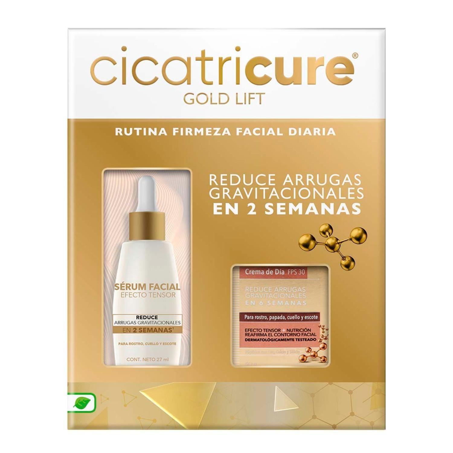 PACK CICATRICURE CREMA GOLD LIFT DE DÍA + SERUM EFECTO LIFTING-0