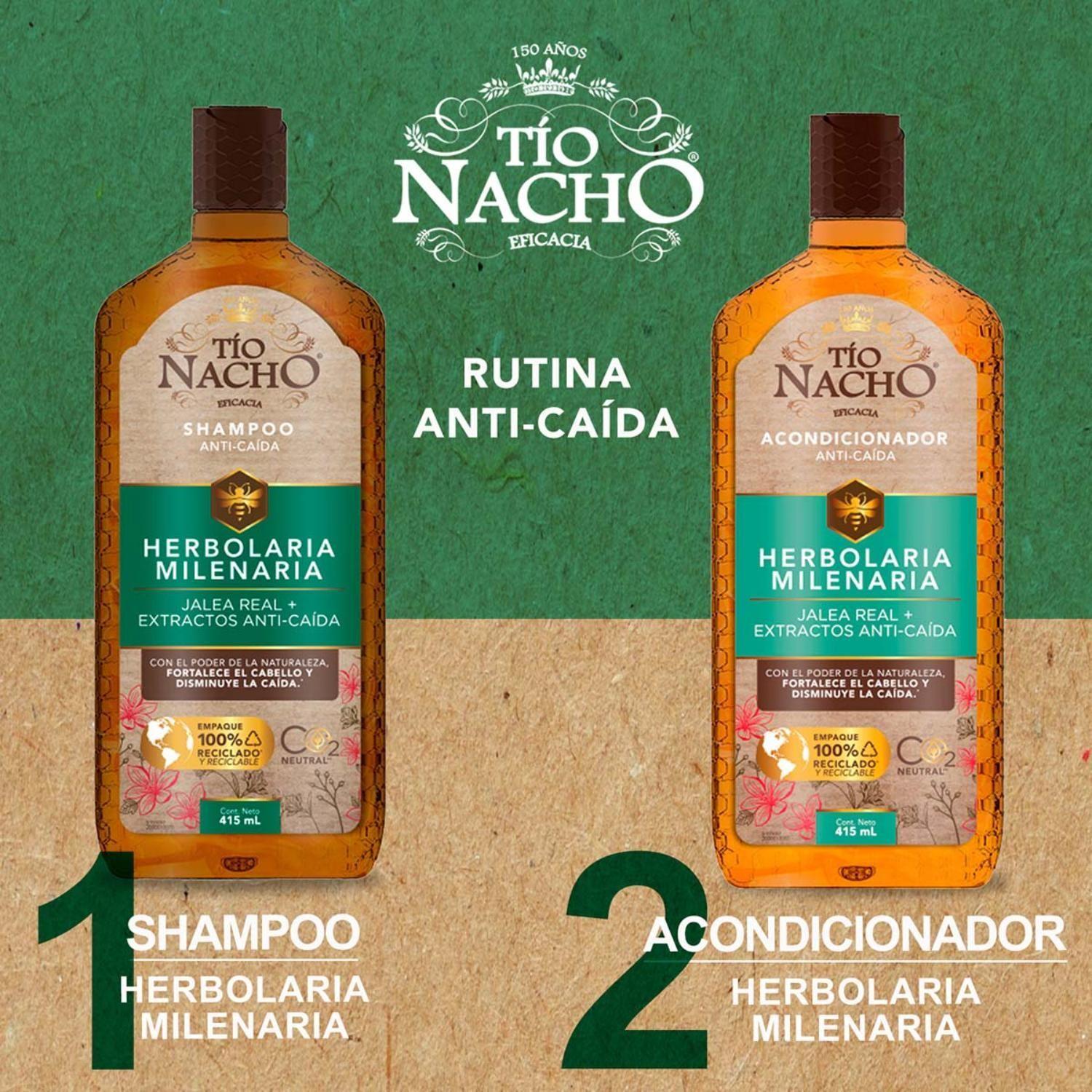 Pack Tío Nacho Herbolaria 1 Shampoo + 1 Acondicionador C/u 415 ml-3