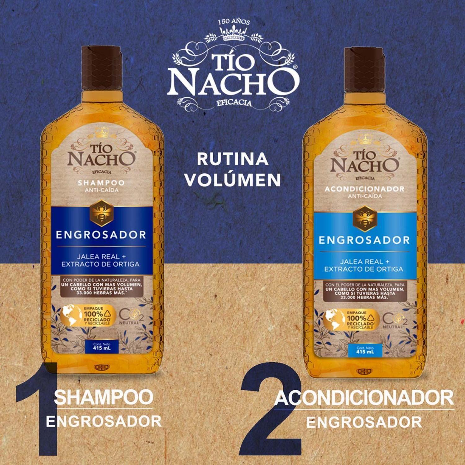 Pack Tío Nacho Engrosador 1 Shampoo + 1 Acondicionador C/u 415 ml-4