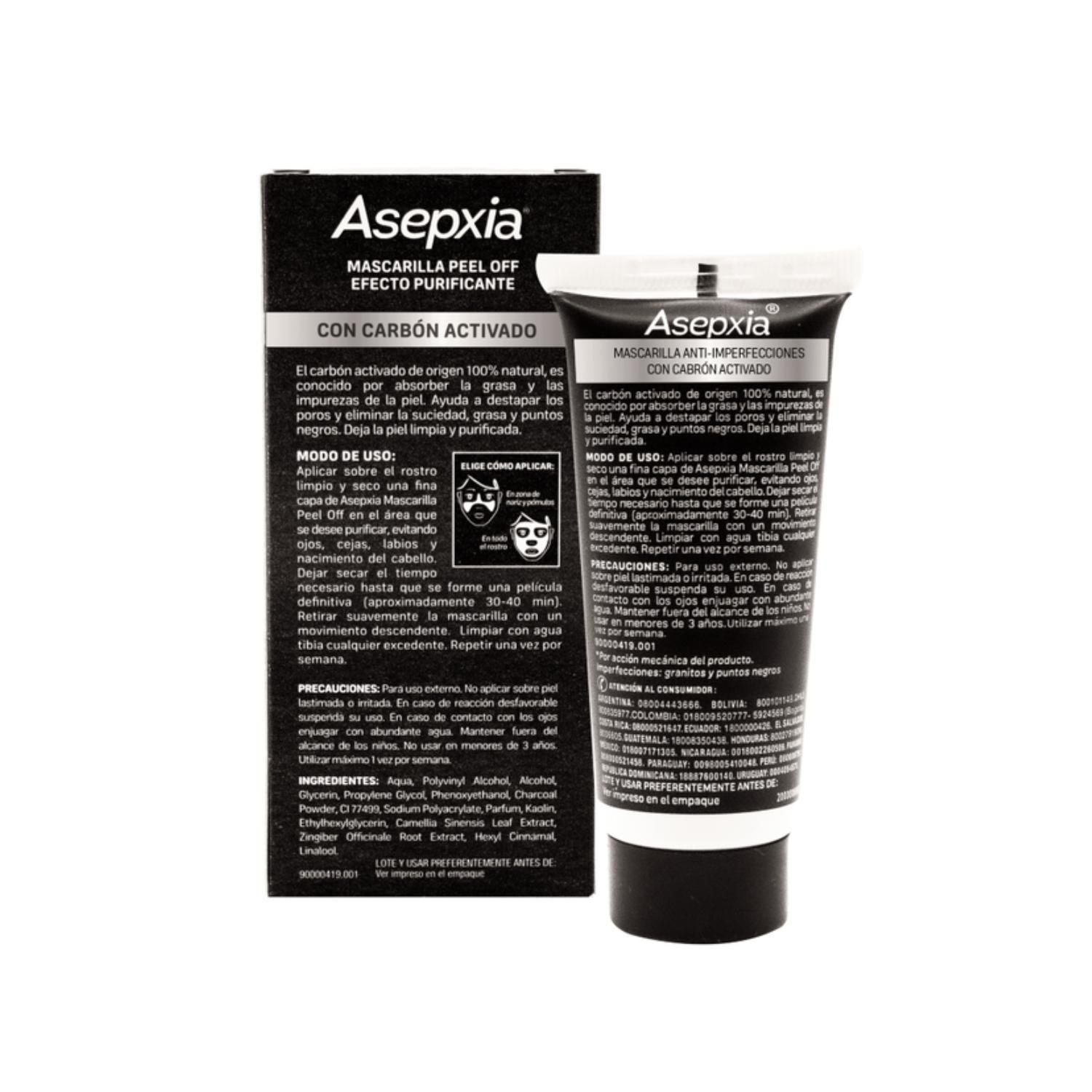 Asepxia Carbón Detox Mascarilla Peel Off Purificante 30 g-1