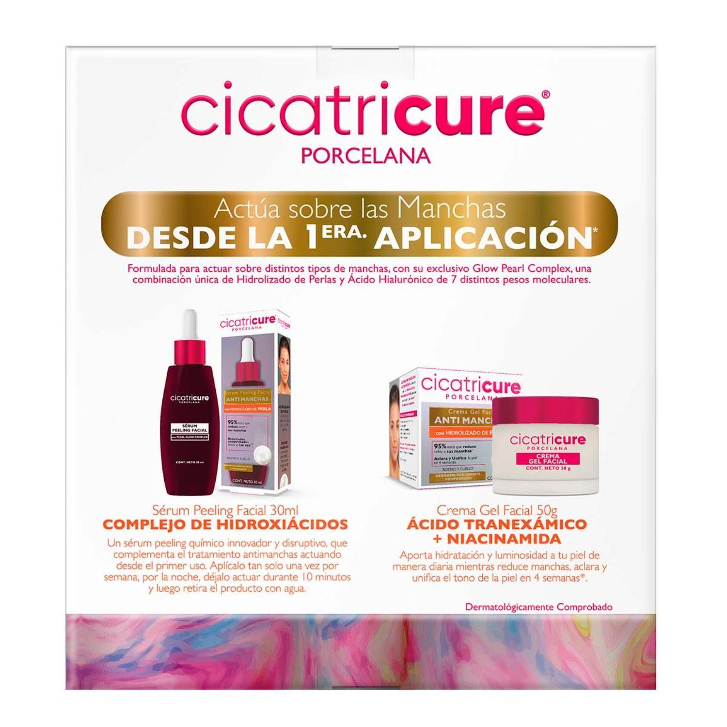 PACK CICATRICURE PORCELANA SÉRUM PEELING 30ML + PORCELANA CREMA GEL 50GR-1