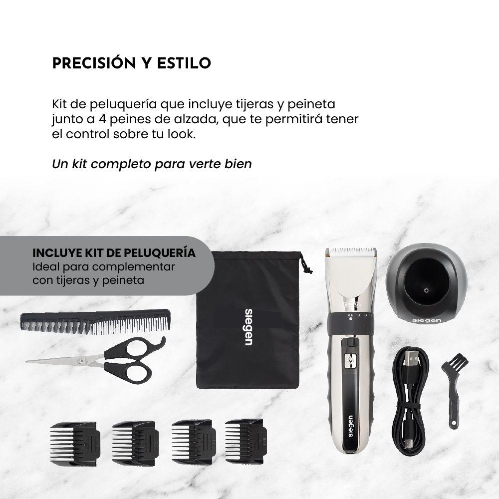 Cortapelos Trimmer SG-8650, Base Cargadora y Carga Rápida-4