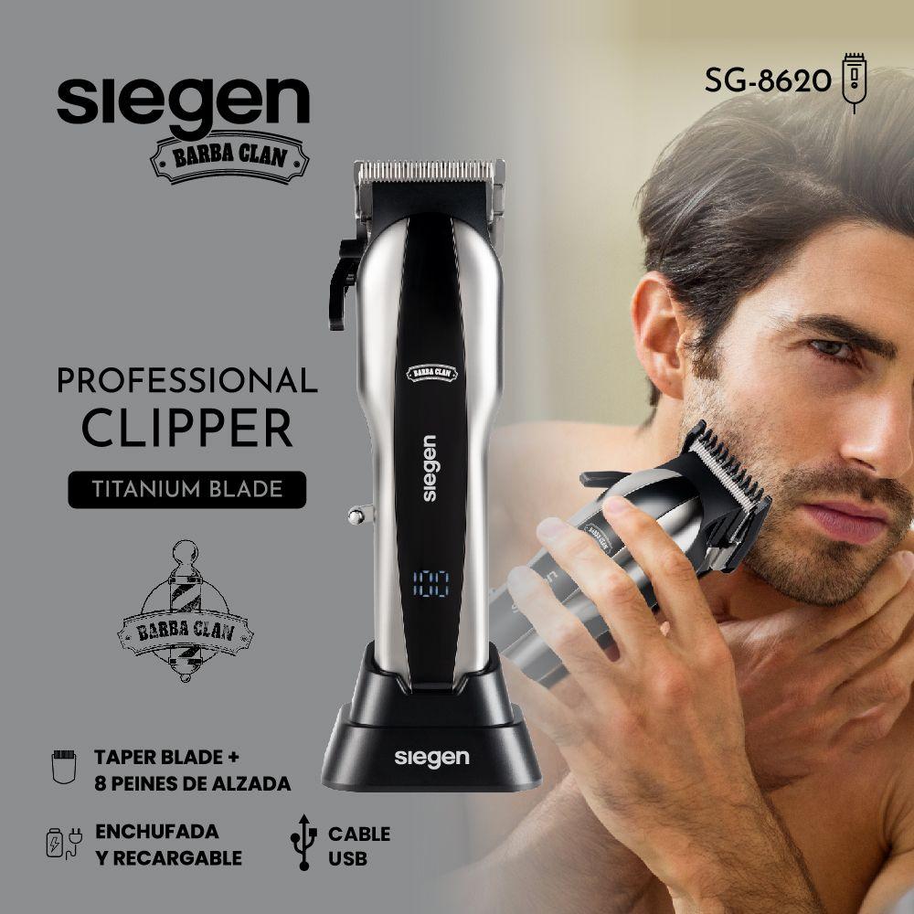 Cortapelos Clipper SG-8620, Carga Rápida+ 8 peines de alzada-2