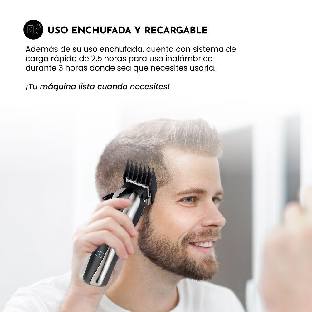 Cortapelos Clipper SG-8620, Carga Rápida+ 8 peines de alzada-5