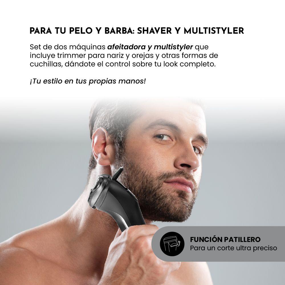 Set Cortapelos y Afeitadora SG-8440C01 4 en 1+Base Cargadora-2