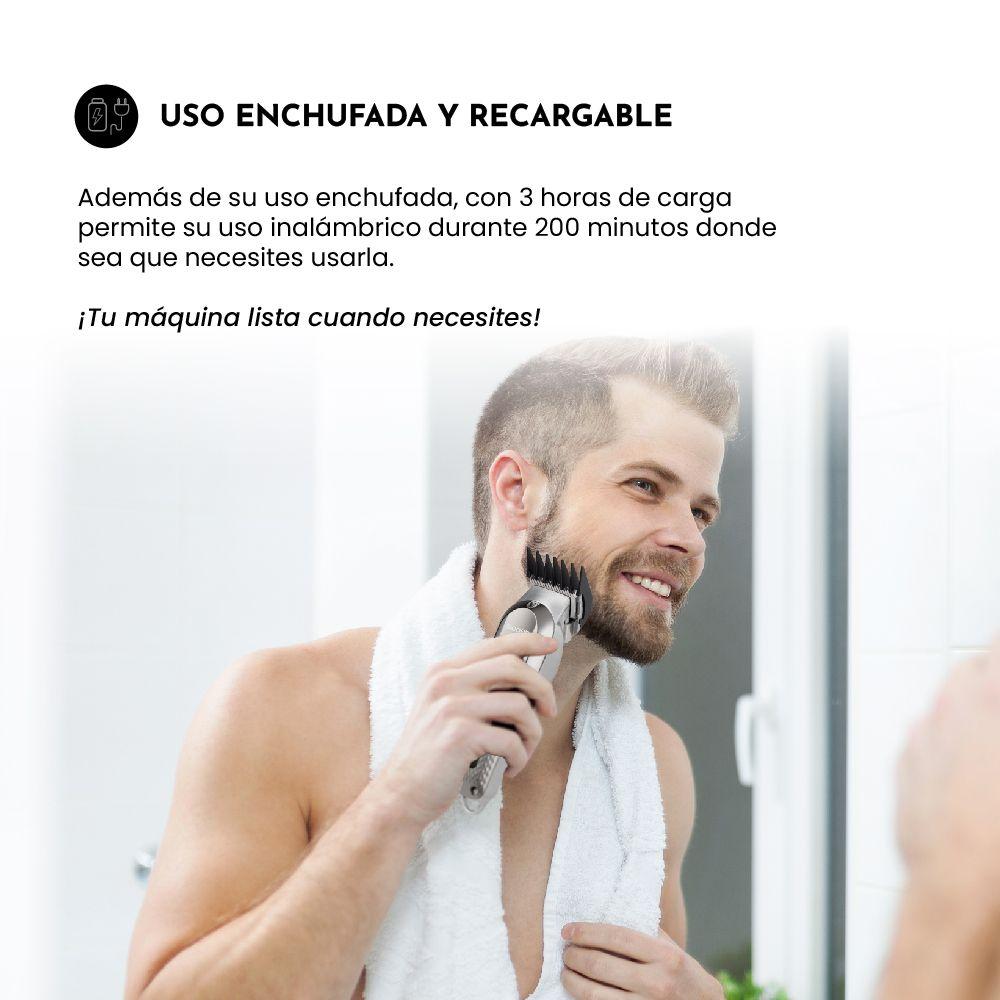 Cortapelos Clipper SG-8700 Rebajador Barba Carga Rápida+Base-2