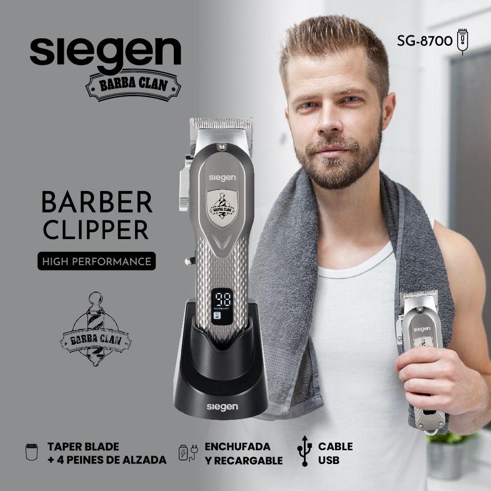 Cortapelos Clipper SG-8700 Rebajador Barba Carga Rápida+Base-4
